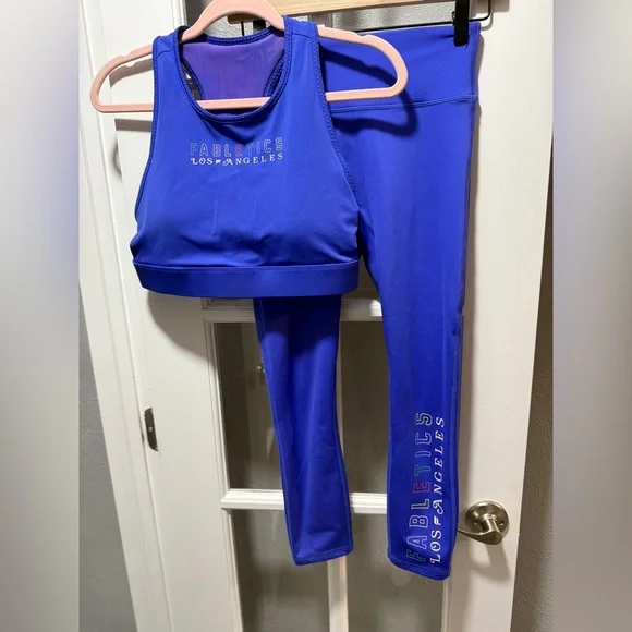 Fabletics Trinity Motion365+High-Waisted Capri/Trinity High Impact Sports Bra - Picture 7 of 15